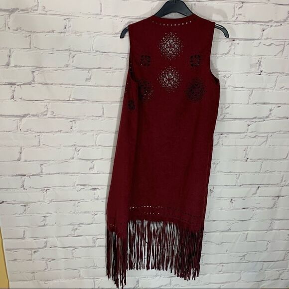 Reyon small vest with fringe - Picture 4 of 5